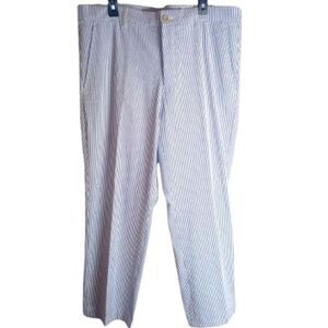Men's Seersucker Pants / Size 33/30  / Britches by Samtex